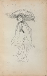 Taccuino italiano: Donna in piedi con parasole pagina 259, 1898-1899