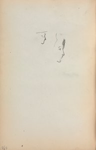 Taccuino italiano: Due profili pagina 258, 1898-1899 da Maurice Brazil Prendergast