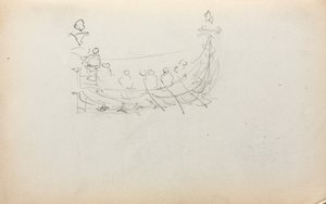 Taccuino italiano: Barca veneziana pagina 29, 1898-1899 da Maurice Brazil Prendergast