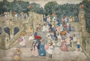 Il ponte della terrazza, Central Park da Maurice Brazil Prendergast