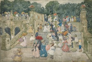 Il ponte della terrazza, Central Park, 1901 da Maurice Brazil Prendergast