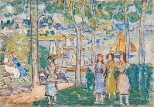 Alberi, case, persone