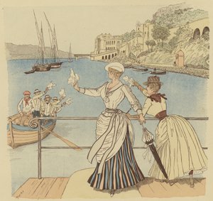 Monte Carlo, saluto ai pescatori da Maurice Charles Mathieu Bonvoisin