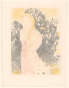Ragazza davanti a un cespuglio in fiore da Maurice Denis