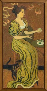 Ritratto di Madame Ranson con il gatto circa 1892 da Maurice Denis