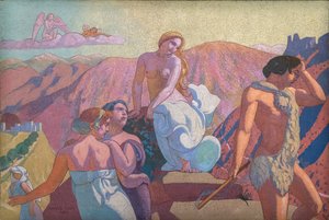 La storia di Psiche, Pannello VI. I parenti di Psiche le danno l