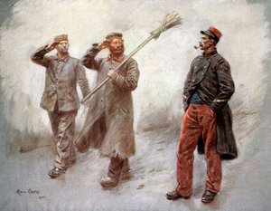 Nel campo di prigionieri tedeschi a Dinan (Bretagna, Francia) disegno di Maurice Orange da Maurice Henri Orange