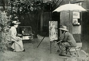 Toulouse-Lautrec dipinge Berthe la Sourde, 1890, 1947 da Maurice Joyant