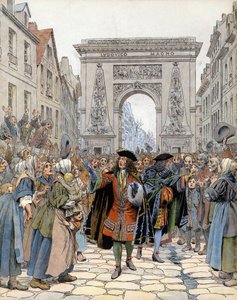 Alla Porta Saint-Denis a Parigi, il maresciallo di Boufflers (Louis François de Boufflers) da Maurice Leloir