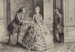 Illustrazione per il Libro III di Les Confessions de Jean-Jacques Rousseau da Maurice Leloir
