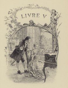 Illustrazione per il Libro V di Les Confessions de Jean-Jacques Rousseau da Maurice Leloir