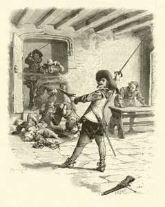 Illustrazione per I Tre Moschettieri da Maurice Leloir