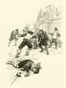 Illustrazione per I tre moschettieri da Maurice Leloir