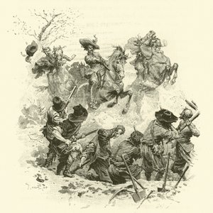 Illustrazione per I tre moschettieri da Maurice Leloir