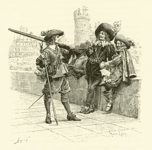 Illustrazione per I tre moschettieri da Maurice Leloir