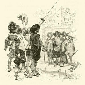 Illustrazione per I Tre Moschettieri da Maurice Leloir