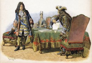 Insulto di Luigi XIV detto il Re Sole (Re Sole o Luigi il Grande) da Maurice Leloir