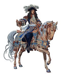 Le Roi Soleil (Ritratto di Luigi XIV) Illustrazione di Maurice Leloir (1853-1940) da Maurice Leloir