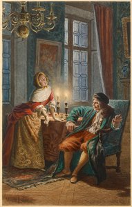 Moliere e Madeleine Bejart (illustrazione) da Maurice Leloir