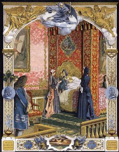 Presentato dalla sua governante, Madame de Ventadour (Charlotte de la Mothe Houdancourt) da Maurice Leloir