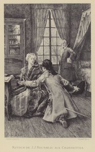 Ritorno di Jean-Jacques Rousseau a Les Charmettes da Maurice Leloir