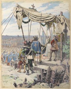 Richelieu prima della battaglia, c. 1900 da Maurice Leloir