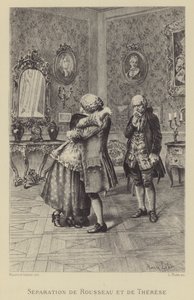 Separazione di Rousseau e Therese da Maurice Leloir