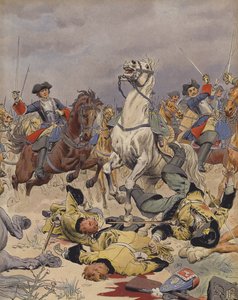 La battaglia di Malplaquet, ultima carica della cavalleria francese da Maurice Leloir