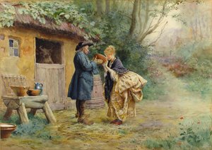 Il bicchiere di latte, 1882 da Maurice Leloir