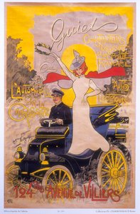 Poster pubblicitario per carrozzeria auto, 1899