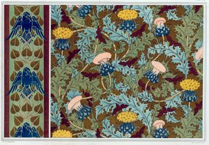 Progetti per bordi di carta da parati e tessuti stampati da Maurice Pillard Verneuil