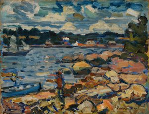 Brooksville, Maine (Fiume e rocce)