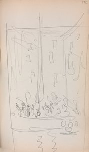 Quaderno degli schizzi italiano: Barca con figure (pagina 172)