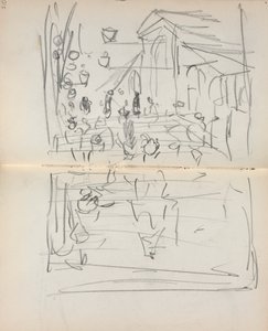 Quaderno degli schizzi italiano: Ponte con figure (pagina 209 e 210)