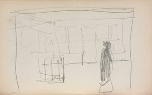 Quaderno di schizzi italiano: Figura in un interno (pagina 175) da Maurice Prendergast