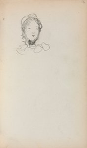 Quaderno degli schizzi italiano: Testa di ragazza (pagina 176) da Maurice Prendergast