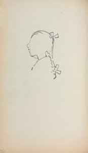 Quaderno degli schizzi italiano: Testa di ragazza di profilo (pagina 152)