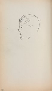 Quaderno degli schizzi italiano: Testa di uomo di profilo (pagina 150) da Maurice Prendergast