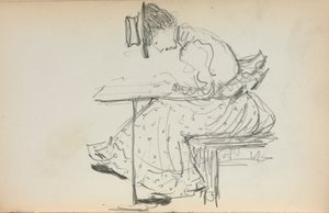 Quaderno degli schizzi italiano: Donna seduta (pagina 107)