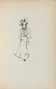 Quaderno degli schizzi italiano: Donna in piedi ( pagina 118) da Maurice Prendergast
