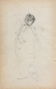 Quaderno degli schizzi italiano:  Donna in piedi (pagina 1)