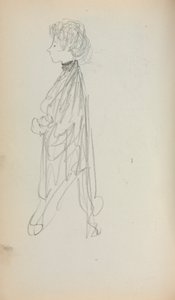 Quaderno degli schizzi italiano: Donna in piedi di profilo (pagina 51) da Maurice Prendergast