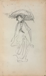 Quaderno degli schizzi italiano: Donna in piedi con ombrellino (pagina 259)