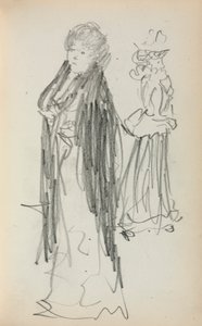 Quaderno degli schizzi italiano: Due donne in piedi (pagina 129)