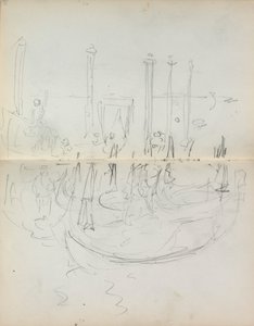 Sketchbook italiano: Vista del porto di Venezia (pagina 37 e 38) da Maurice Prendergast