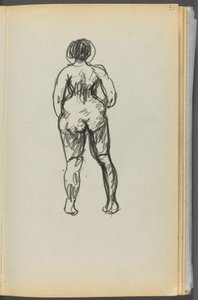 Sketchbook- The Granite Shore Hotel, Rockport, pagina 031: Nudo femminile visto di spalle da Maurice Prendergast