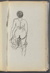 Libro di schizzi - The Granite Shore Hotel, Rockport, pagina 065: Donna nuda vista da dietro da Maurice Prendergast