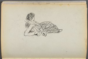 Libro di schizzi - The Granite Shore Hotel, Rockport, pagina 082: Figura reclinata da Maurice Prendergast