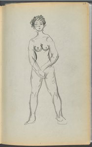 Libro di schizzi - Il Granite Shore Hotel, Rockport, pagina 169: Nudo femminile da Maurice Prendergast
