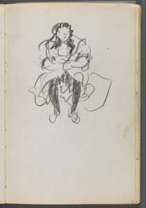 Sketchbook, The Dells, N° 127, pagina 071: Figura seduta da Maurice Prendergast